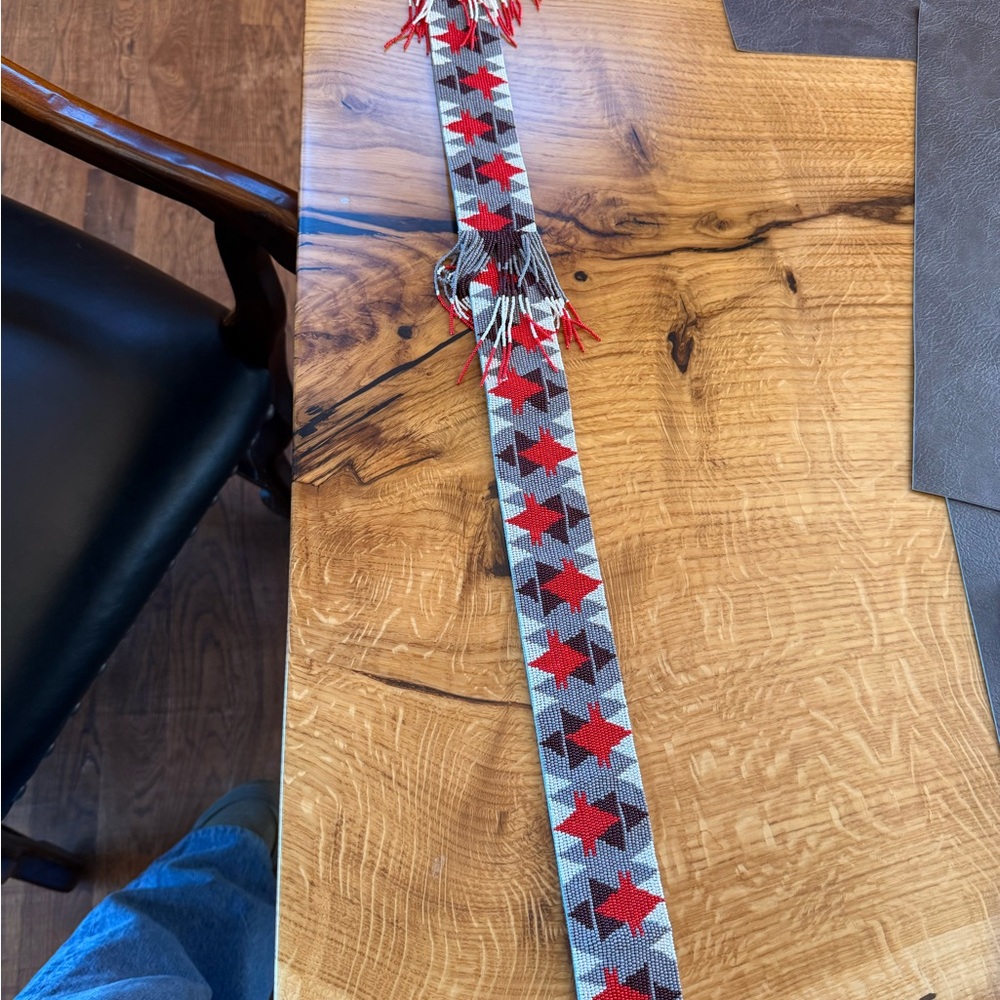 Handcrafted Beaded Star Belt